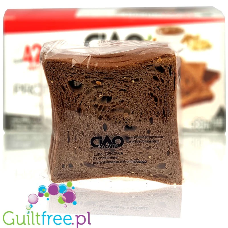 Ciao Carb ProtoToast Cocoa Stage1 - Czekoladowe prototosty proteinowe 44g białka / 28g błonnika - Image 3