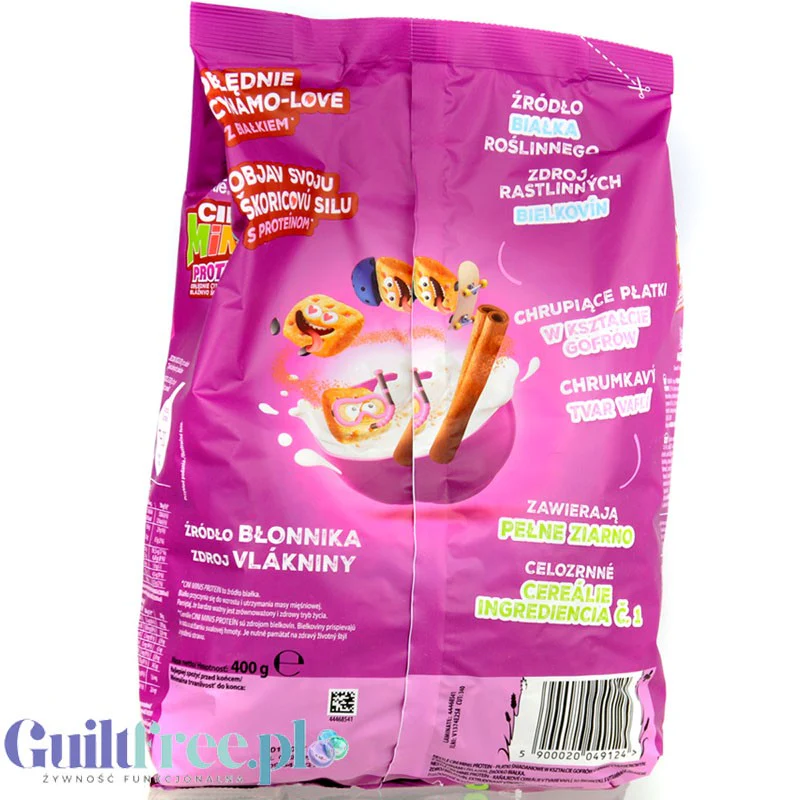 Cini Minis Protein Obłędnie Cynamonowe pełnoziarniste płatki śniadaniowe z białkiem i witaminami - Image 2
