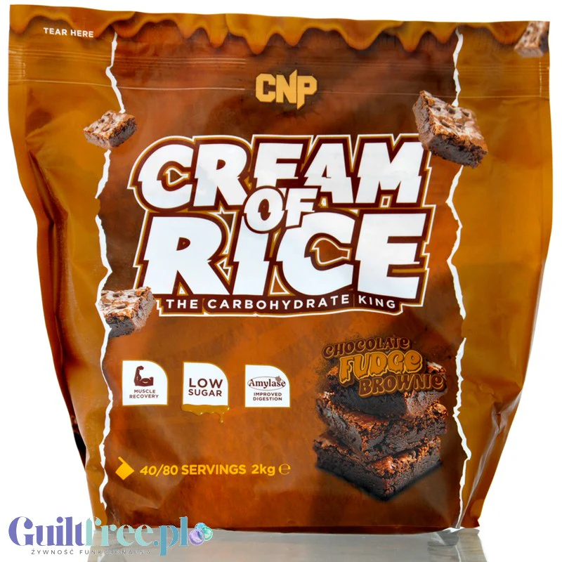 CNP Cream of Rice, Chocolate Fudge Brownie 2kg - kleik ryżowy bez cukru, regeneracyjny posiłek treningowy