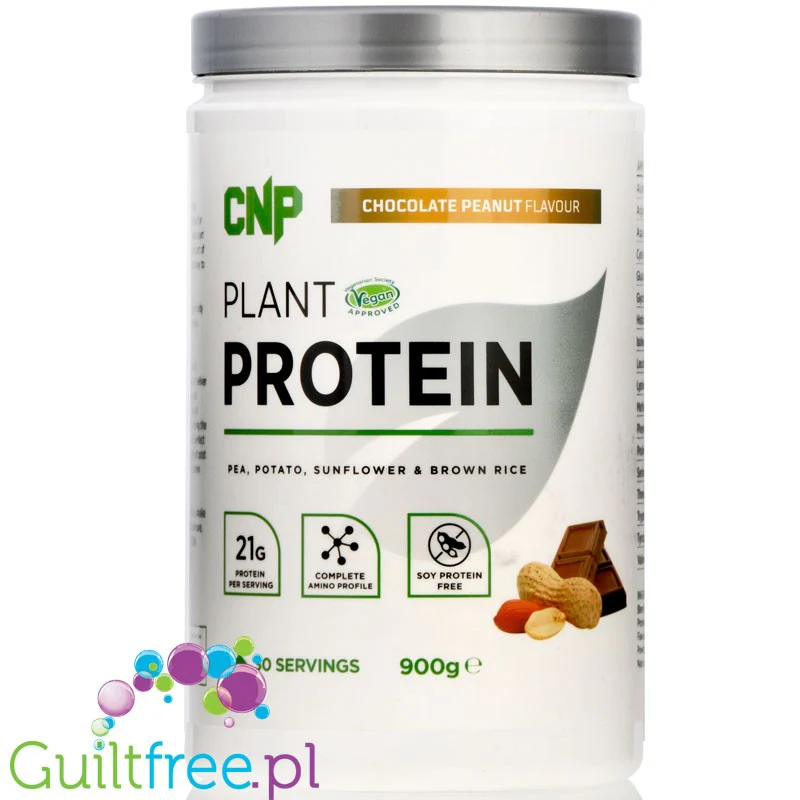 CNP Plant Protein Chocolate Peanut 0,9KG - wegańska odżywka białkowa bez soi kompletne aminokwasy