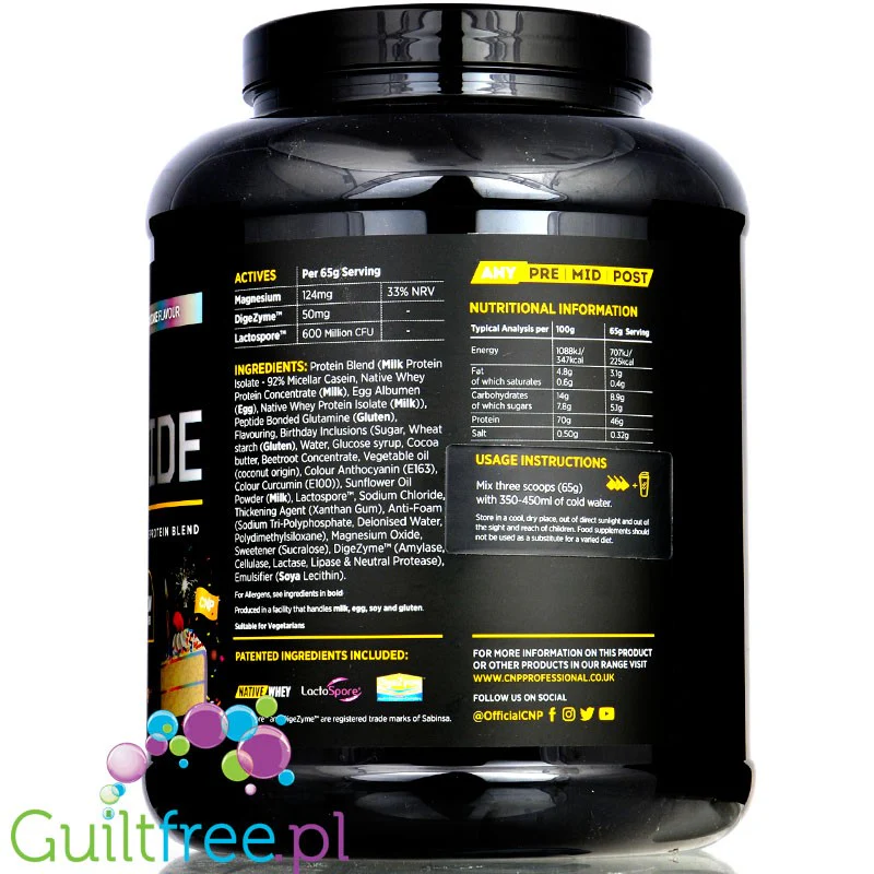 CNP Pro Peptide Birthday Cake 2,27kg - super gęsta, przepyszna odżywka białkowa 5 frakcji białka z Digezyme - Image 3