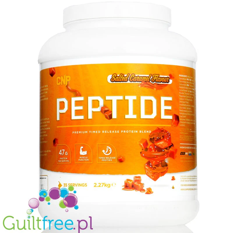 CNP Pro Peptide Salted Caramel 2,27kg - super gęsta, przepyszna odżywka białkowa 5 frakcji białka z Digezyme