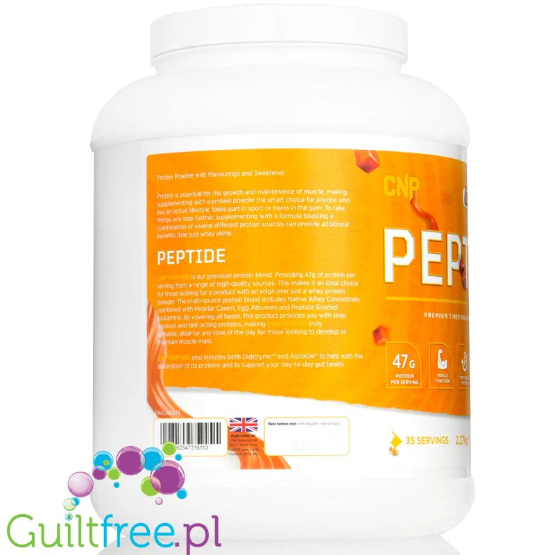 CNP Pro Peptide Salted Caramel 2,27kg - super gęsta, przepyszna odżywka białkowa 5 frakcji białka z Digezyme - Image 2