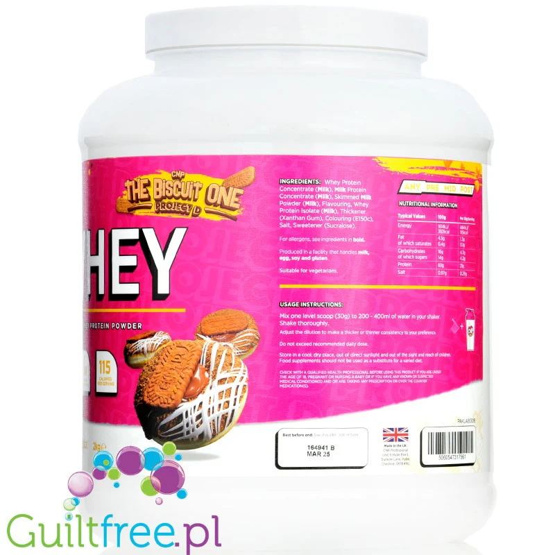 CNP Professional Whey BiscuitOne 2kg - WPC, WPI & MPC, odżywka 3 frakcje białka, przepyszny smak! - Image 4