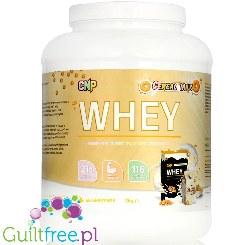 CNP Professional Whey Cereal Milk 2kg - WPC, WPI & MPC, odżywka 3 frakcje białka, przepyszny smak!