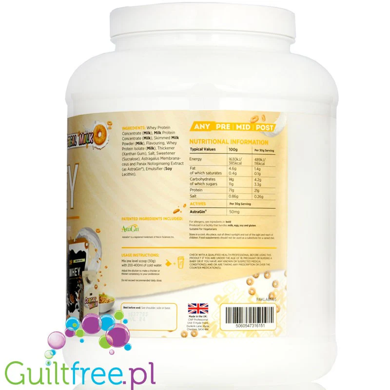 CNP Professional Whey Cereal Milk 2kg - WPC, WPI & MPC, odżywka 3 frakcje białka, przepyszny smak! - Image 3