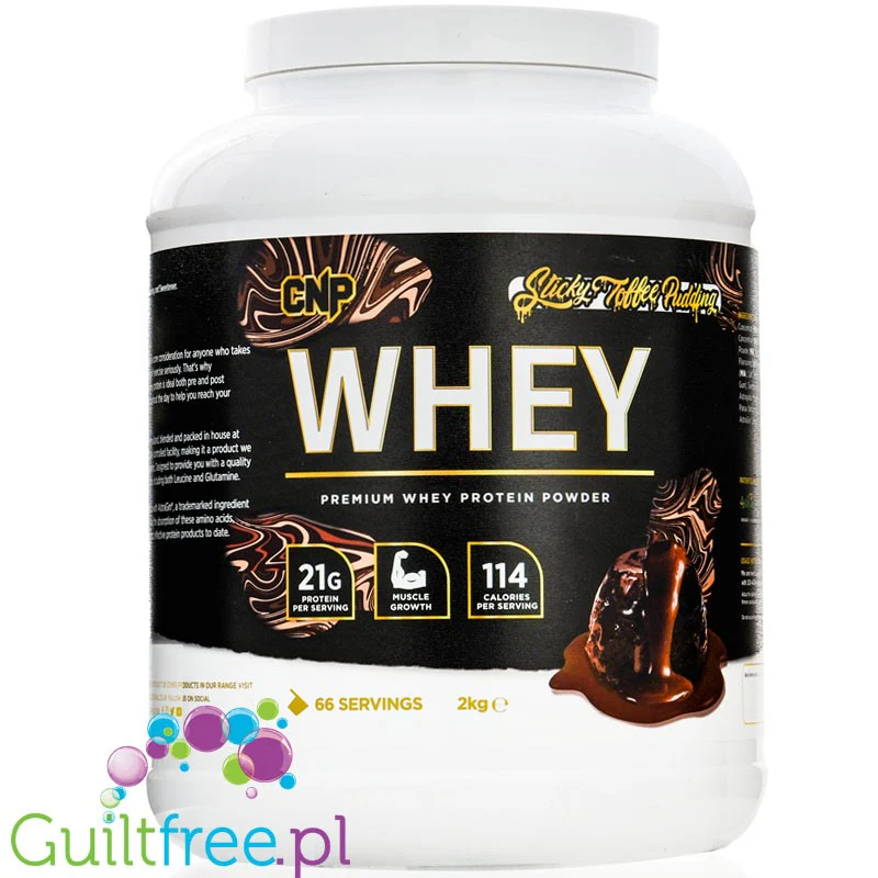 CNP Professional Whey Sticky Toffee Pudding 2kg - WPC, WPI & MPC, odżywka 3 frakcje białka, przepyszny smak!