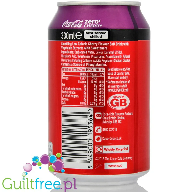 Coca Cola Cherry Zero - wersja UK - Image 4