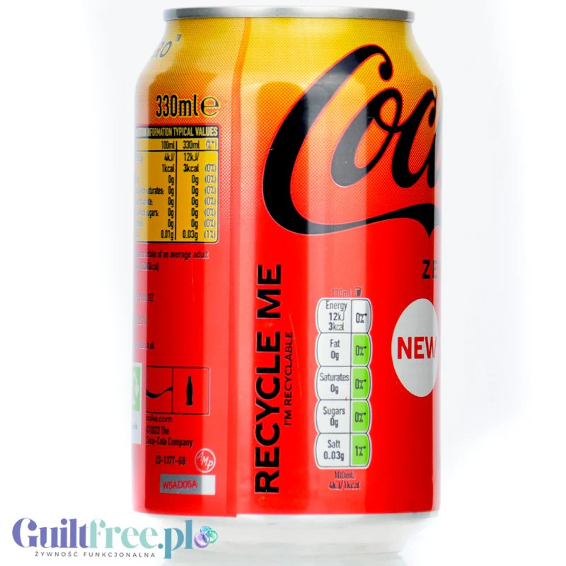 Coca Cola Lemon Zero 330ml - cytrynowa cola bez cukru i kalorii - Image 3