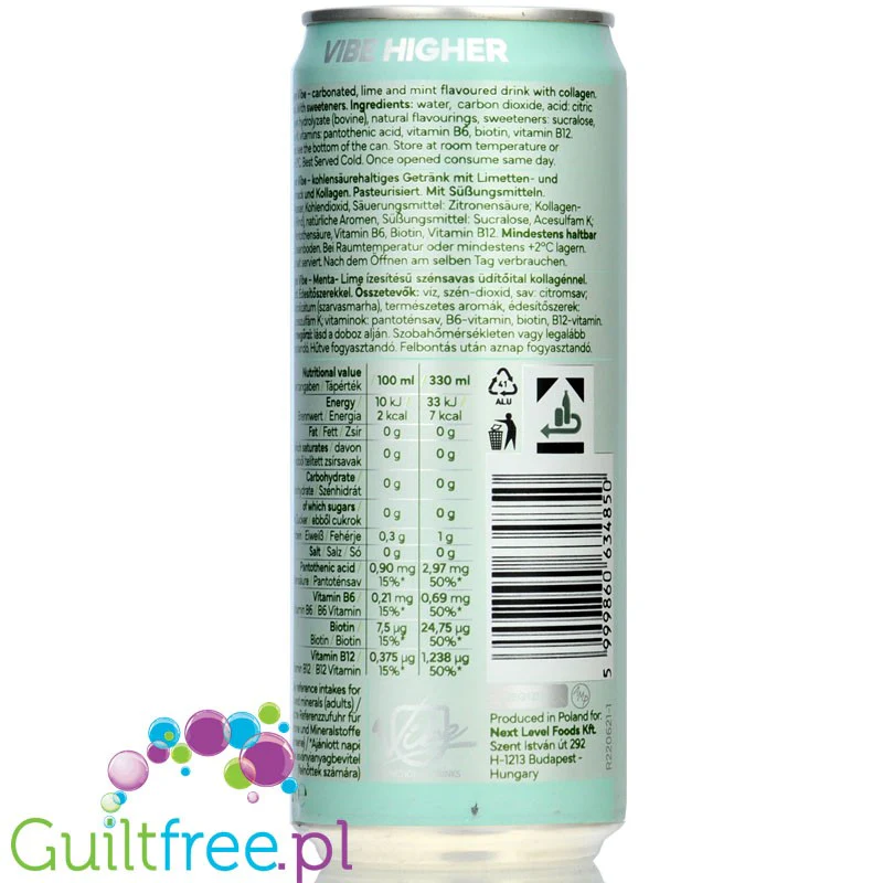 Collagen Vibe Mojito - koktajl kolagenowy bez cukru z witaminami B, zero kcal, smak Mojito - Image 2