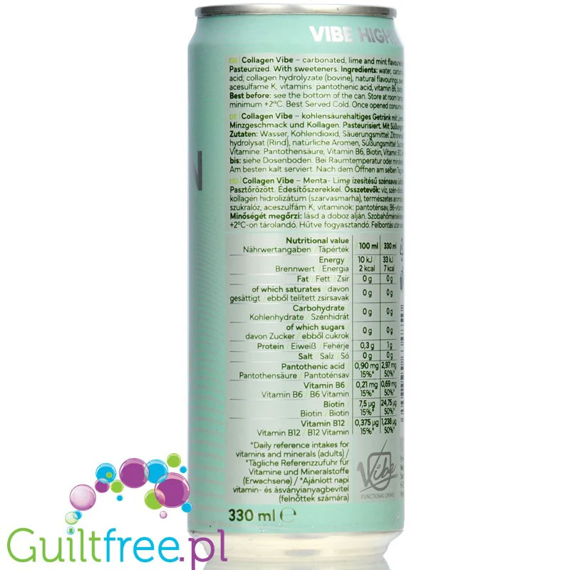 Collagen Vibe Mojito - koktajl kolagenowy bez cukru z witaminami B, zero kcal, smak Mojito - Image 3