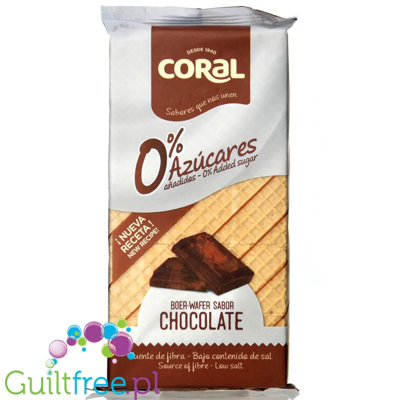 Coral Wafer Chocolate - rodzinne wafle z kremem kakaowym bez dodatku cukru