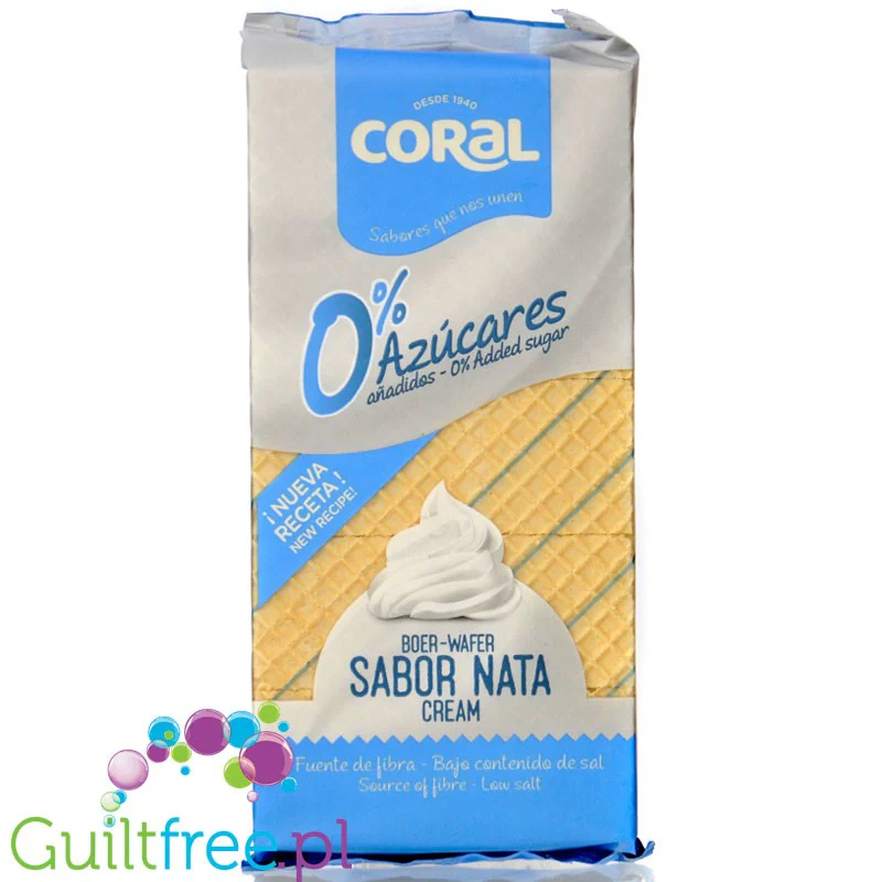 Coral Wafer Nata - rodzinne wafle z kremem śmietankowym bez dodatku cukru