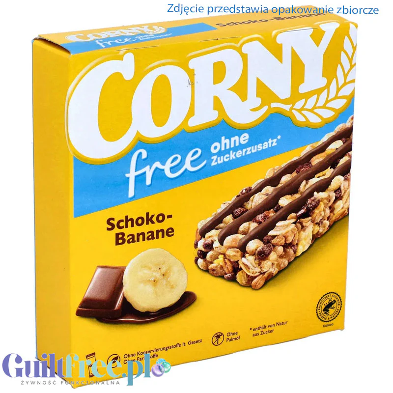 Corny Free Choco-Banane - niskokaloryczny batonik zbożowy bez cukru z czekoladą i bananem - Image 2