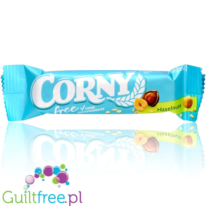 Corny Free Hazelnut - batonik zbożowy bez cukru z orzechami laskowymi 70kcal