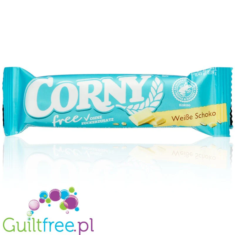Corny Free White Chocolate - batonik zbożowy bez cukru 65kcal