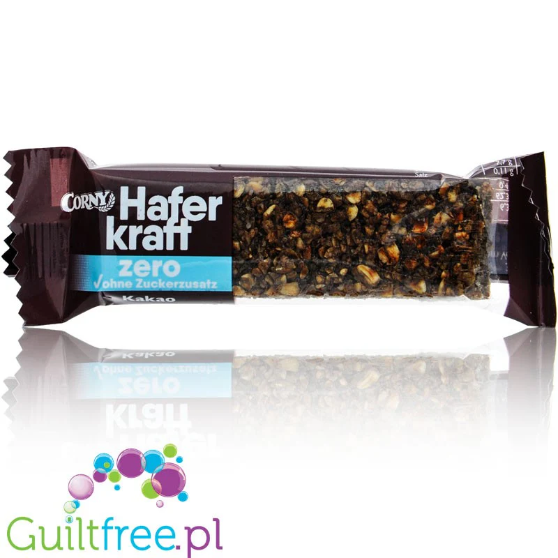 Corny Haferkraft Zero, Kakao - zbożowy batonik pełnoziarnisty bez cukru 118kcal