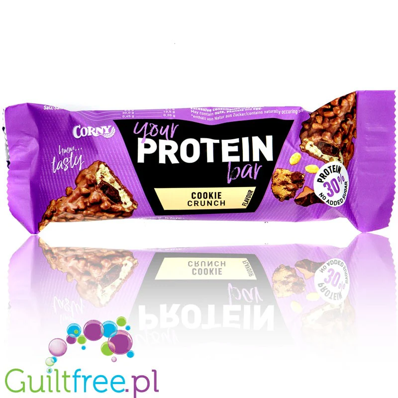 Corny Protein Crunchy Cookie - baton białkowy bez dodatku cukru 169kcal, Śmietanka & Ciasteczko - Image 2