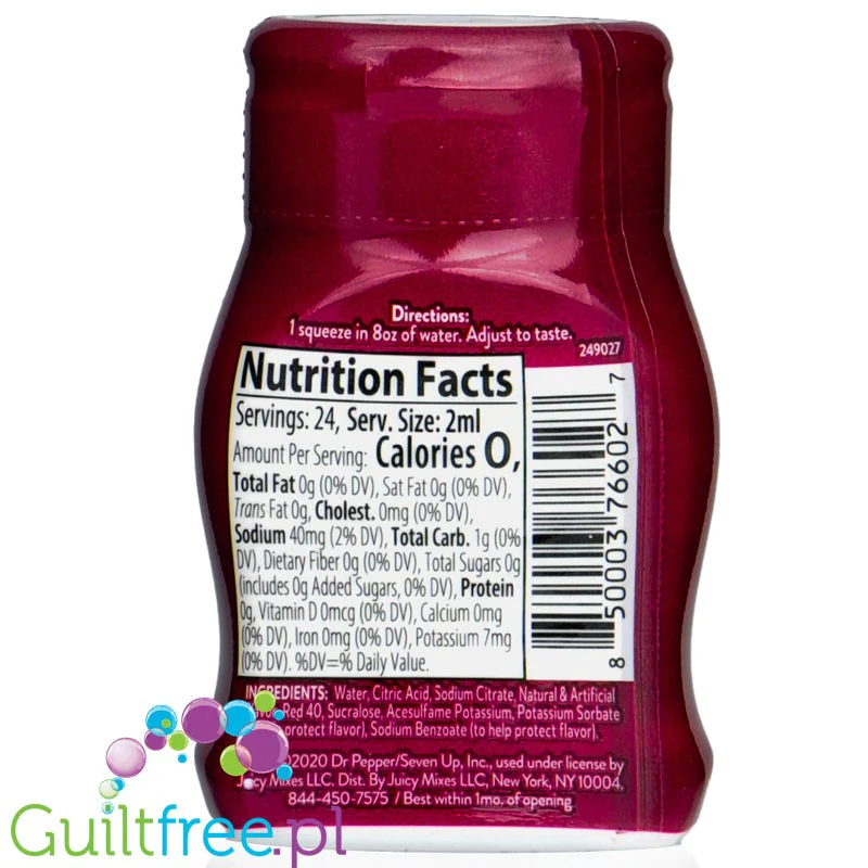 Crush Liquid Water Enhancer Strawberry - koncentrat  bez cukru i kcal do syfonu soda stream - Image 2