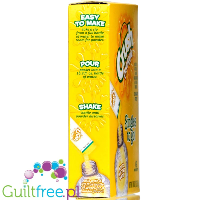 Crush Singles to Go Pineapple - saszetki bez cukru, napój instant, Ananas - Image 3