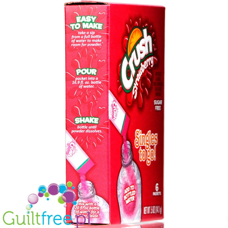 Crush Singles to Go Strawberry - saszetki bez cukru, napój instant, Truskawka - Image 3