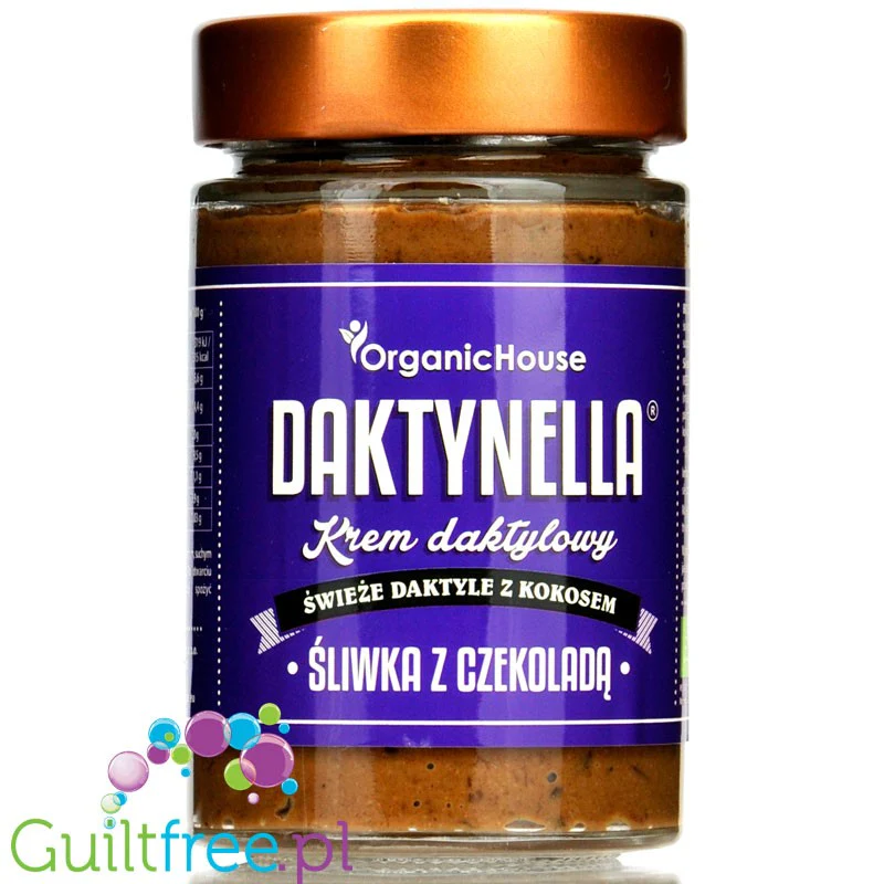 Daktynella Śliwka w Czekoladzie - krem daktylowo-kokosowy ,wegański & organiczny