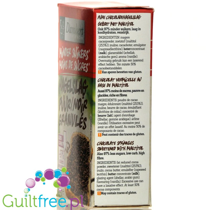 Damhert Chocolate Sprinkles - czekoladowa posypka 'cukrowa' bez dodatku cukru - Image 3