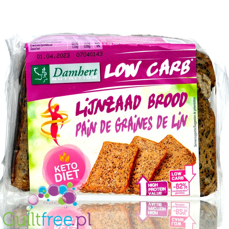 Damhert KETO Low Carb Bread - gotowy chleb 82% mniej węglowodanów