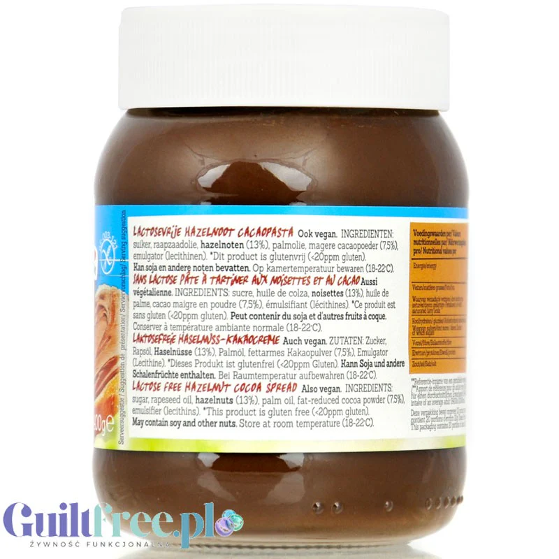 Damhert Lactose Free Cocoa Spread - wegański bezglutenowy krem czekoladowo-orzechowy bez laktozy - Image 3