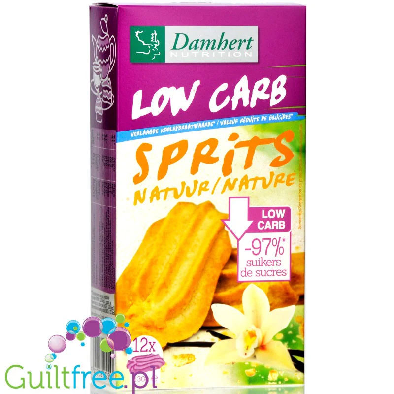 Damhert Low Carb Sprits - niskowęglowodanowe herbatniki waniliowe bez cukru