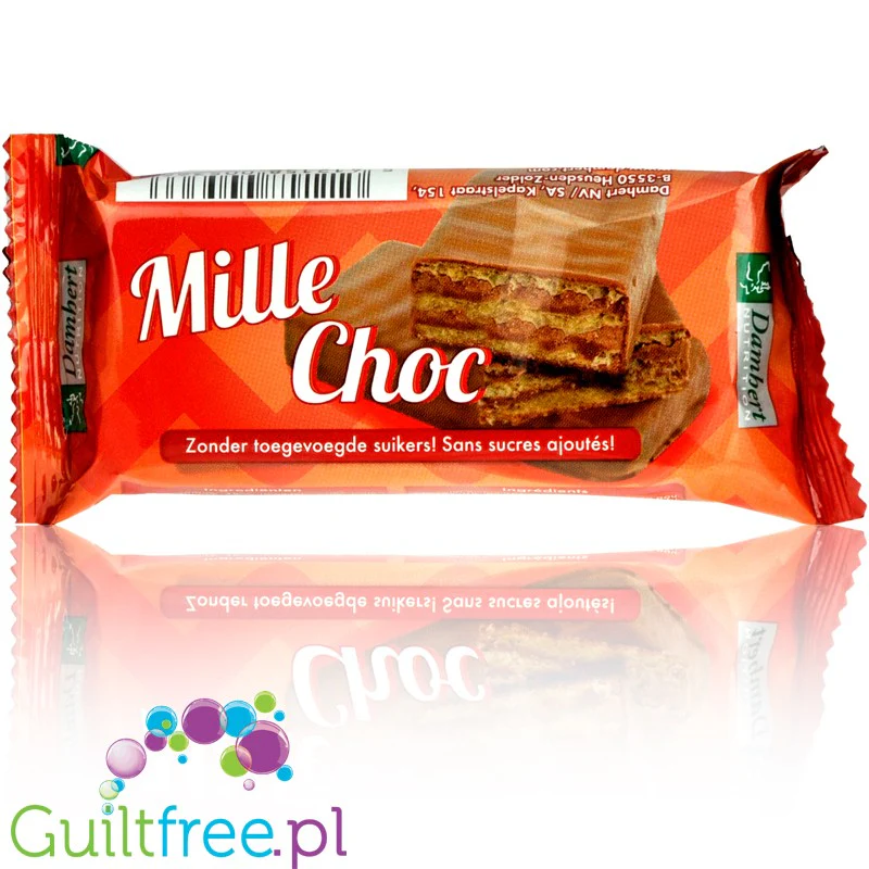 Damhert Mille Choc - wafelek w mlecznej czekoladzie bez dodatku cukru