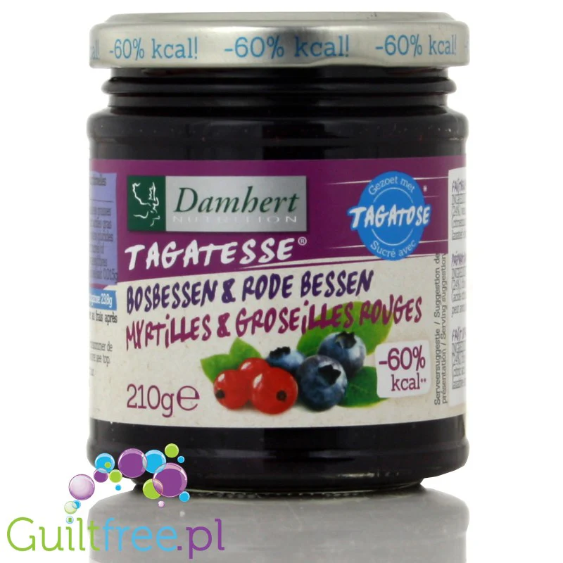 Damhert Slim Myrtilles-Groseilles - dżem Jagody & Porzeczki dżem tylko 3g cukru