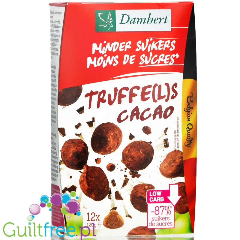 Damhert Truffels Cacao - belgijskie keto trufle czekoladowe -87% węglowodanów