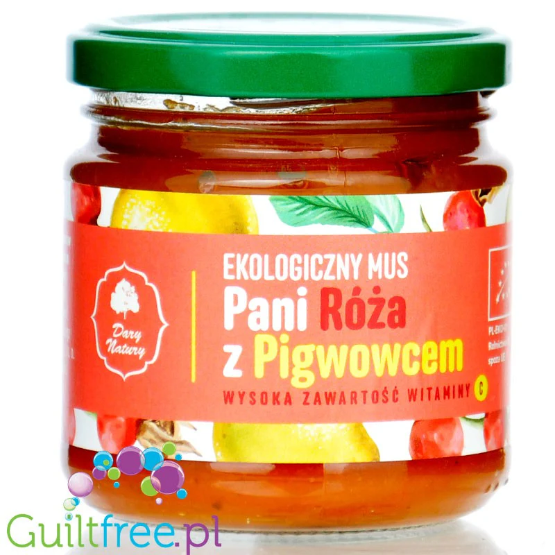 Dary Natury Pani Róża z Pigwowcem - ekologiczny mus owocowy z różą i pigwowcem