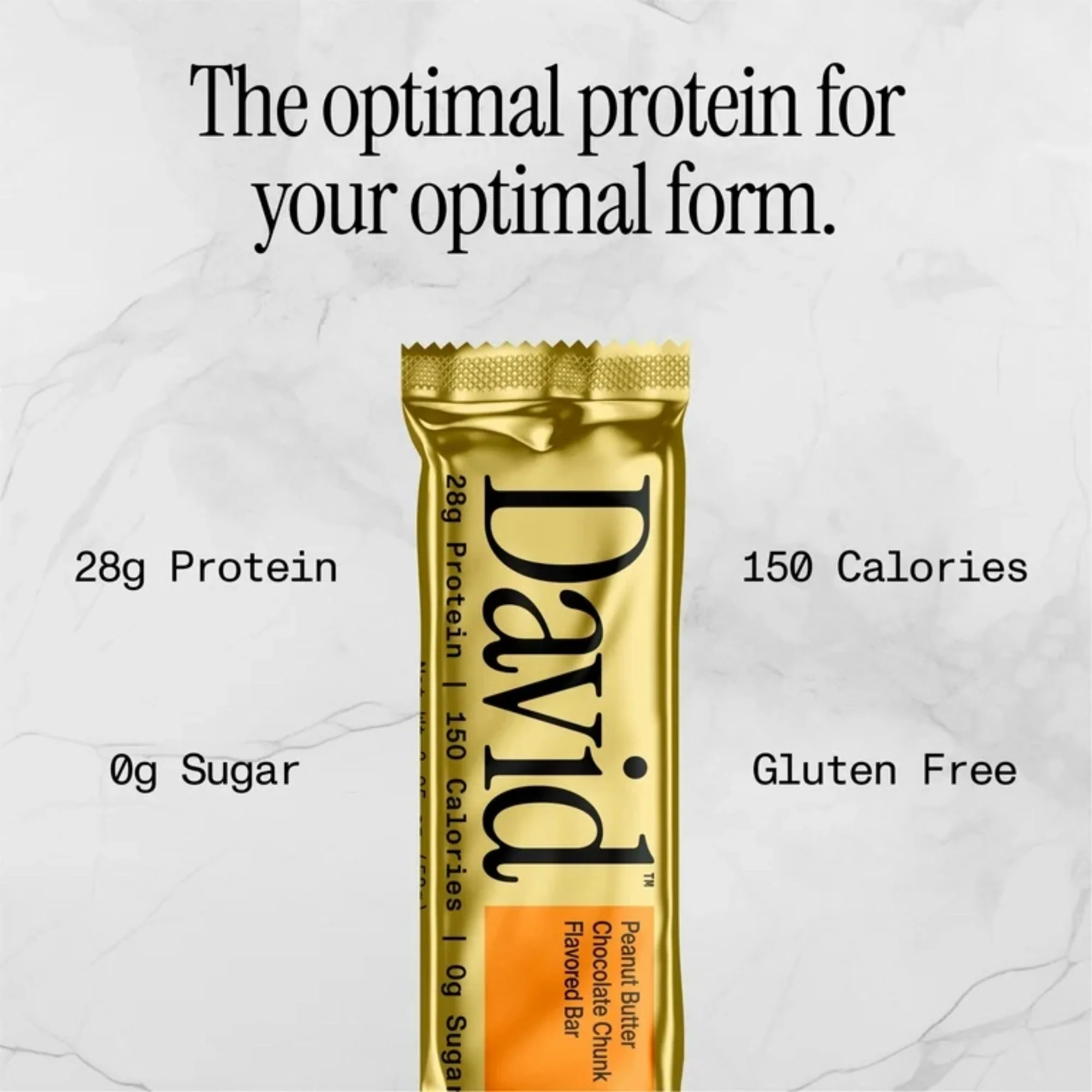 David Protein Bar Peanut Butter Chocolate Chunk 62g - Image 5