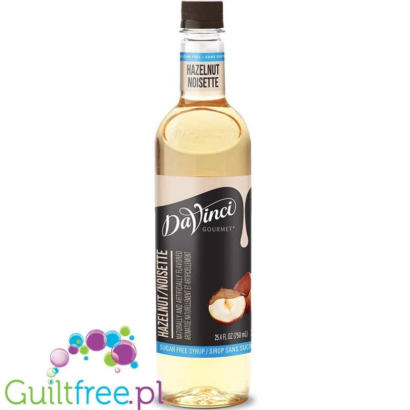 DaVinci Hazelnut - syrop do kawy bez cukru i  kalorii (Orzech Laskowy)