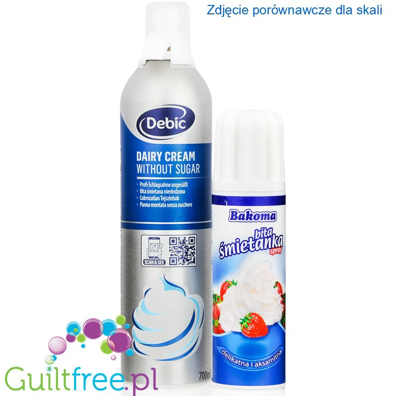 Debic Dairy Cream Without Sugar - profesjonalna keto bita śmietana bez cukru w spray'u XXL 0,7L - Image 2