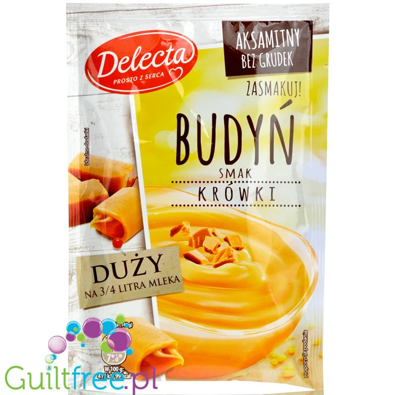 Delecta budyń krówkowy bez cukru, duże opakowanie na 0,75L mleka - Image 2