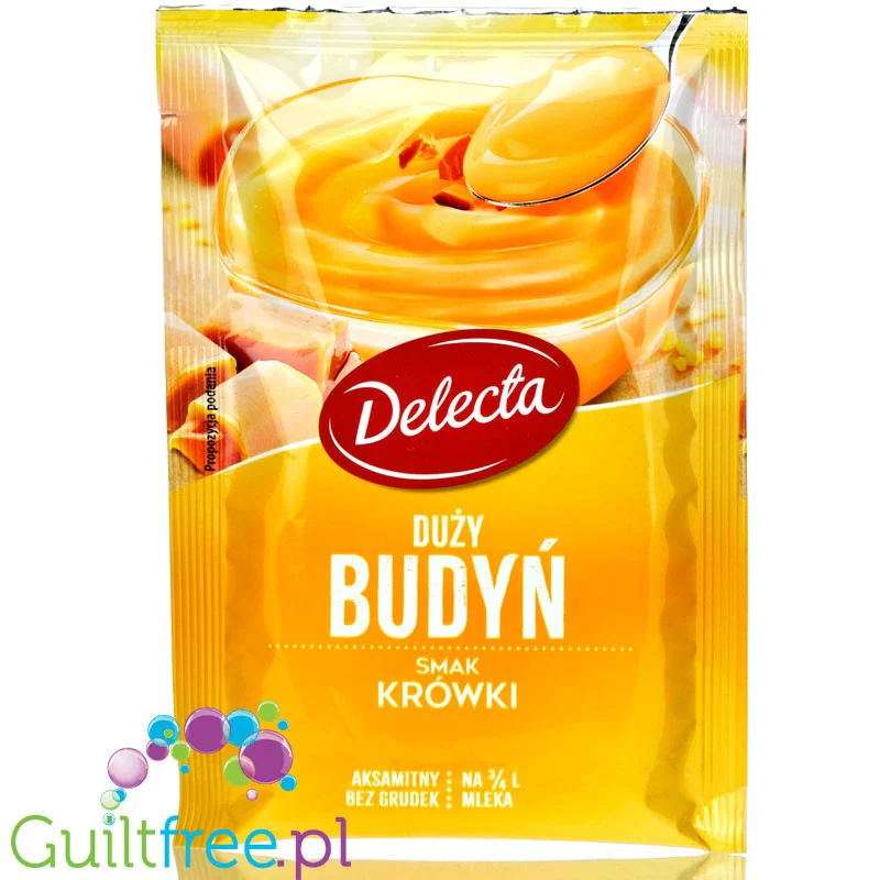 Delecta budyń krówkowy bez cukru, duże opakowanie na 0,75L mleka - Image 3