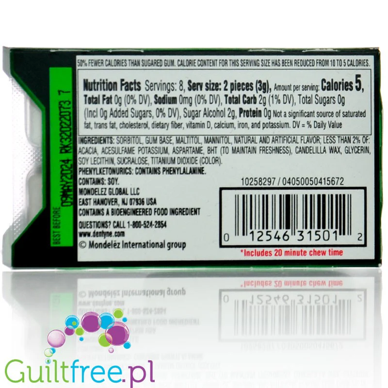Dentyne Ice Spearmint - guma do żucia bez cukru, Mięta - Image 2