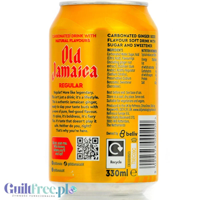 D&G Old Jamaica Ginger Beer Regular (CHEAT MEAL) bezalkoholowe piwo imbirowe  330ml 0% vol alk - Image 3