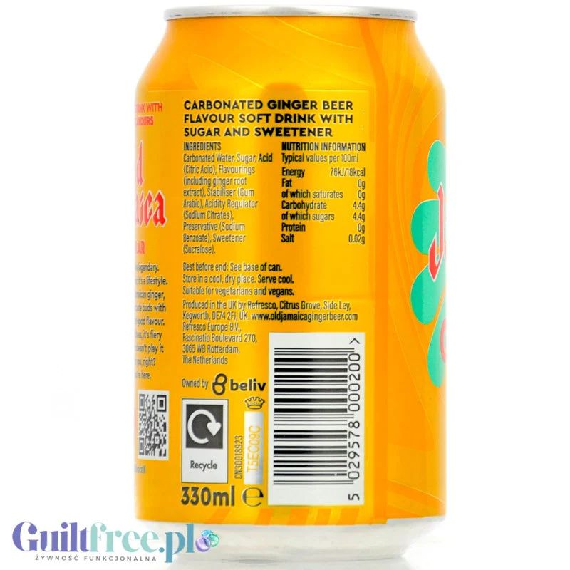 D&G Old Jamaica Ginger Beer Regular (CHEAT MEAL) bezalkoholowe piwo imbirowe  330ml 0% vol alk - Image 4
