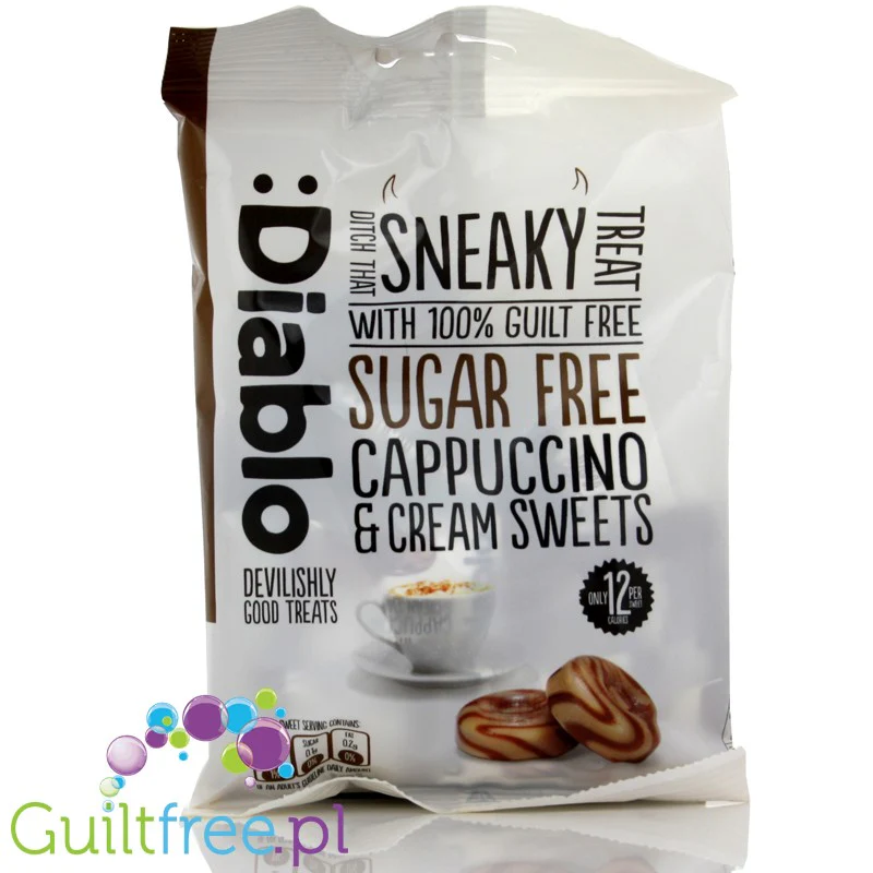 Diablo Cappuccino śmietankowe cukierki bez cukru 12kcal
