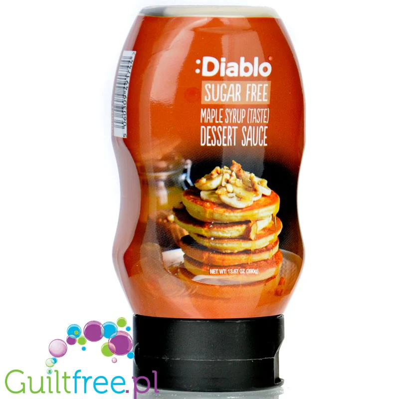 Diablo Dessert Sauce Maple - bardzo gęsty sos deserowy bez cukru, smak Klonowy