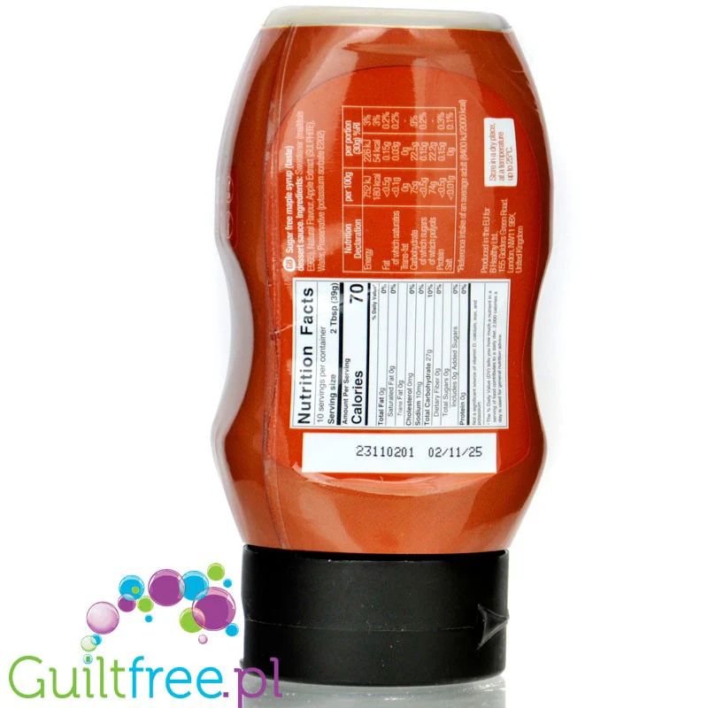Diablo Dessert Sauce Maple - bardzo gęsty sos deserowy bez cukru, smak Klonowy - Image 2