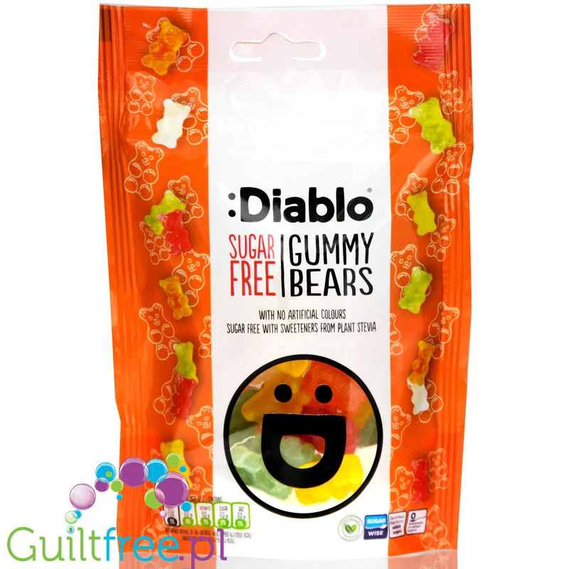 Diablo Stevia Gummy Bears - żelki misie bez cukru w owocowych smakach