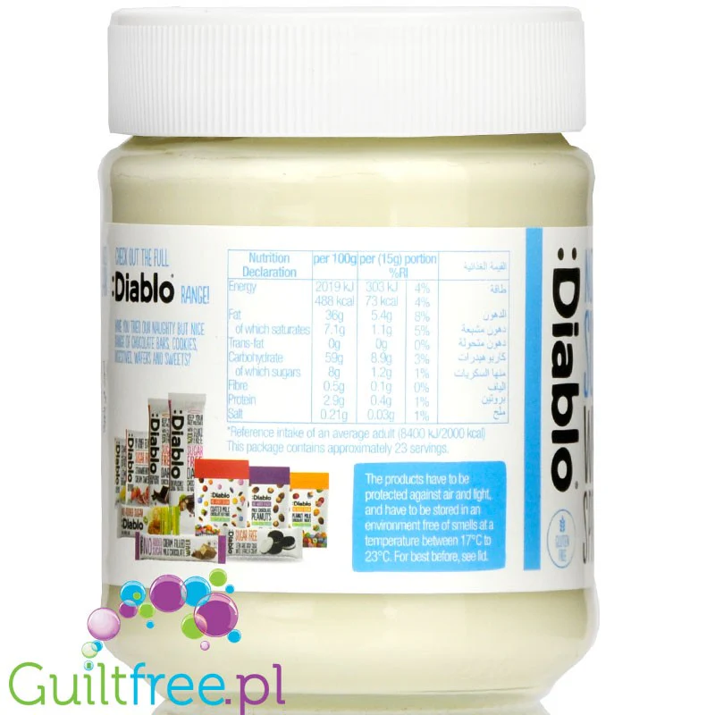 Diablo White Spread - krem bez dodatku cukru o smaku białej czekolady - Image 3