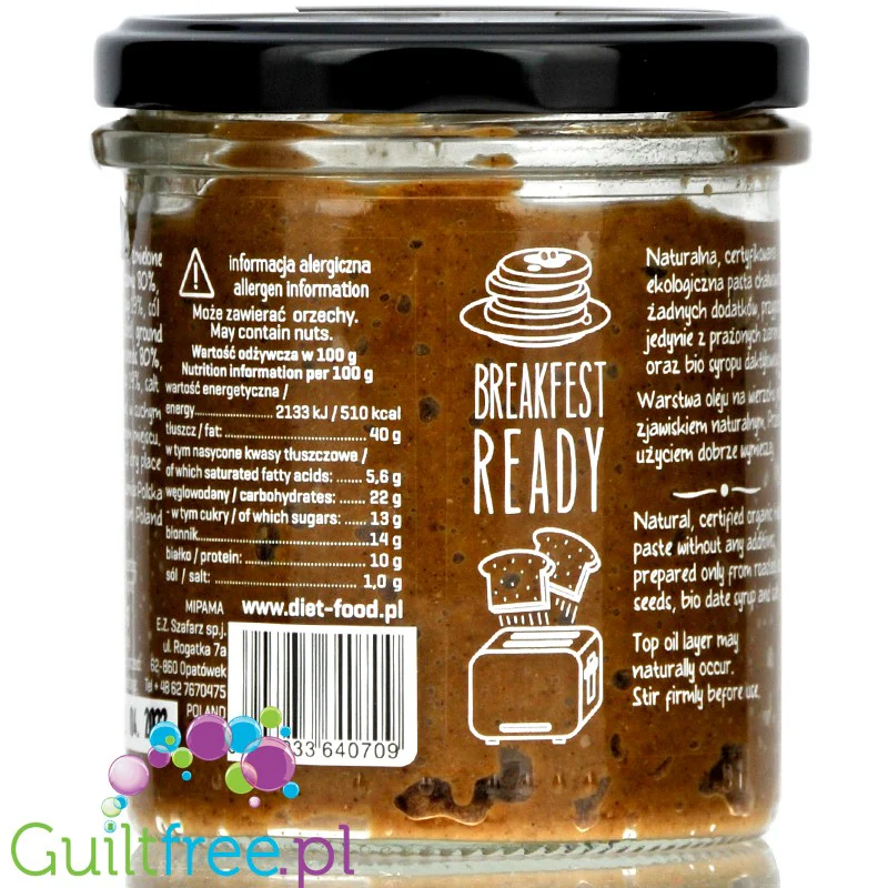 Diet Food Halva Paste - BIO krem chałwowy z syropem daktylowym - Image 3