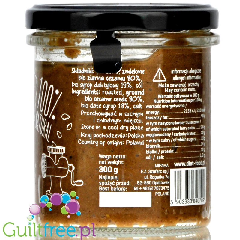 Diet Food Halva Paste - BIO krem chałwowy z syropem daktylowym - Image 4