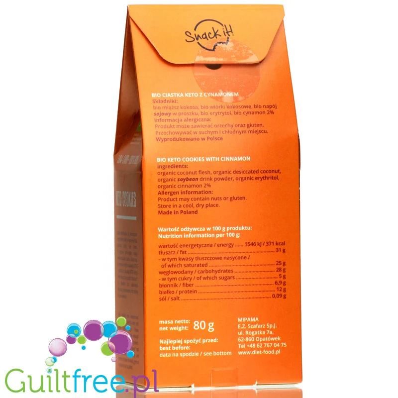 Diet Food Keto Cookies Bio Cinnamon  - ketogeniczne ciasteczka cynamonowe - Image 3